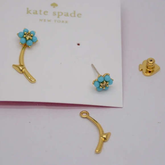KATE SPADE Myosotis Flower Ear Jacket Earrings - Picture 5 of 8